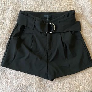 Belted black shorts size 29